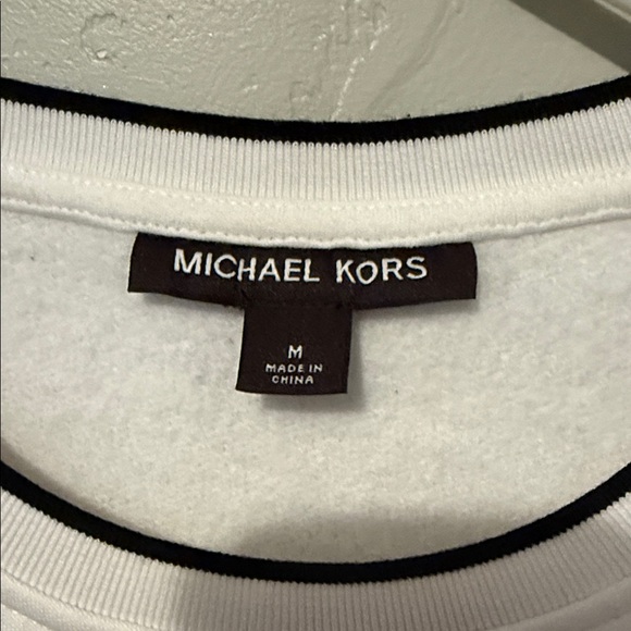 Michael Kors White Crewneck Men's Sweatshirt Medium - Picture 2 of 7